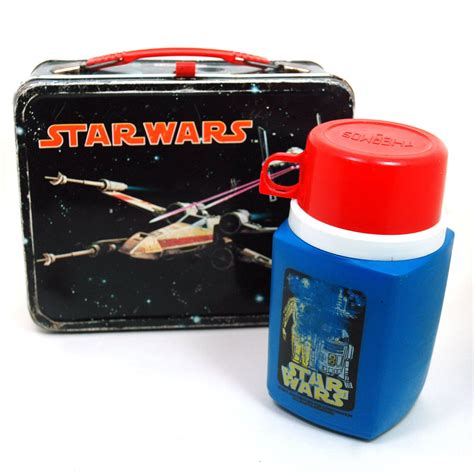 metal star wars lunch box|1977 star wars lunch box.